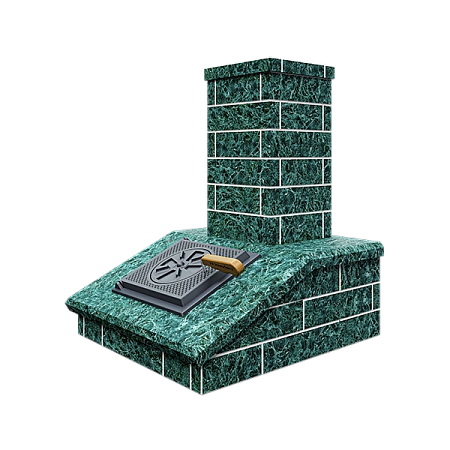 Облицовка на ТРУБУ Классик/Президент КИРПИЧ Змеевик Гроза 24 (115х540) (2 ярус) под шибер